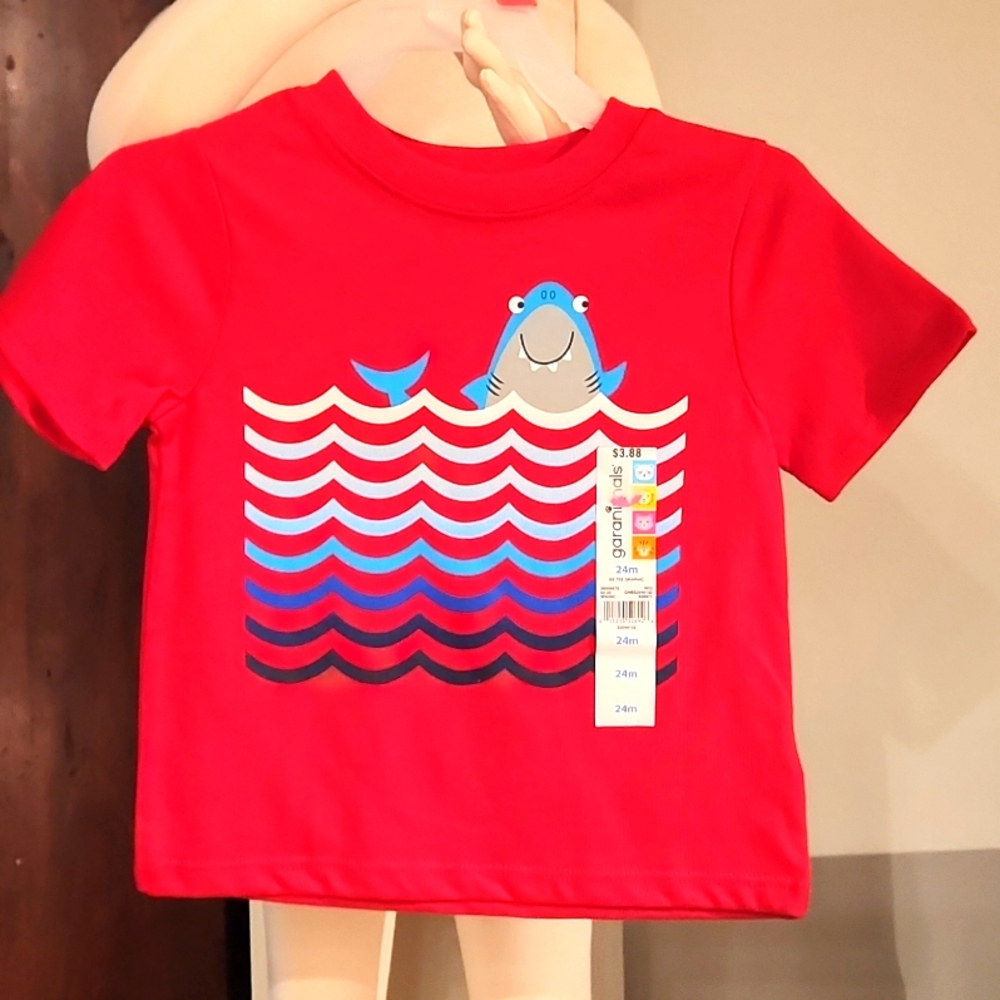 COPY - NEW BOYS GARANIMALS TEE SHIRT WITH SHARK PRINT SIZE 24M